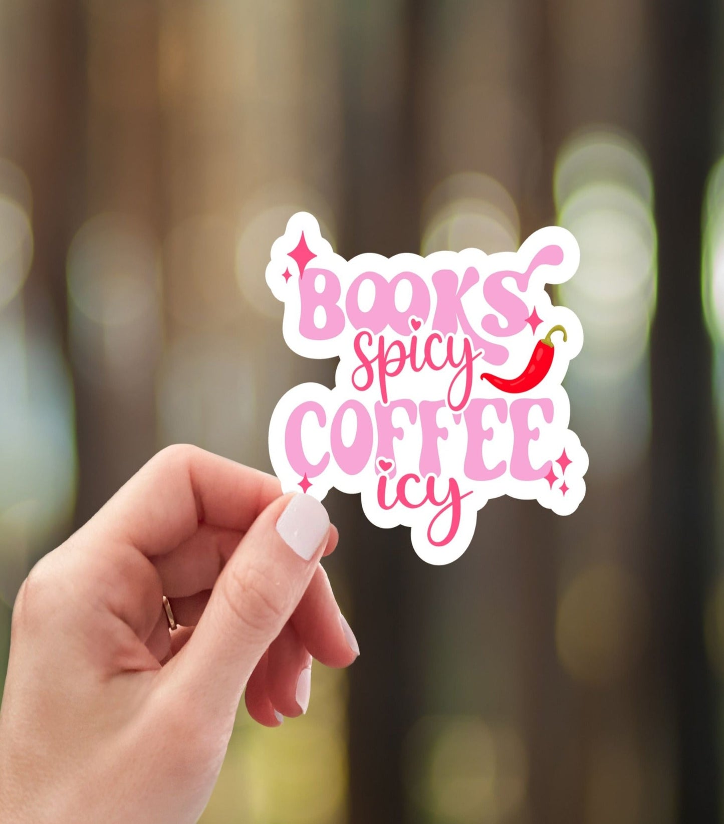 Books Spicy Coffee Icy Sticker