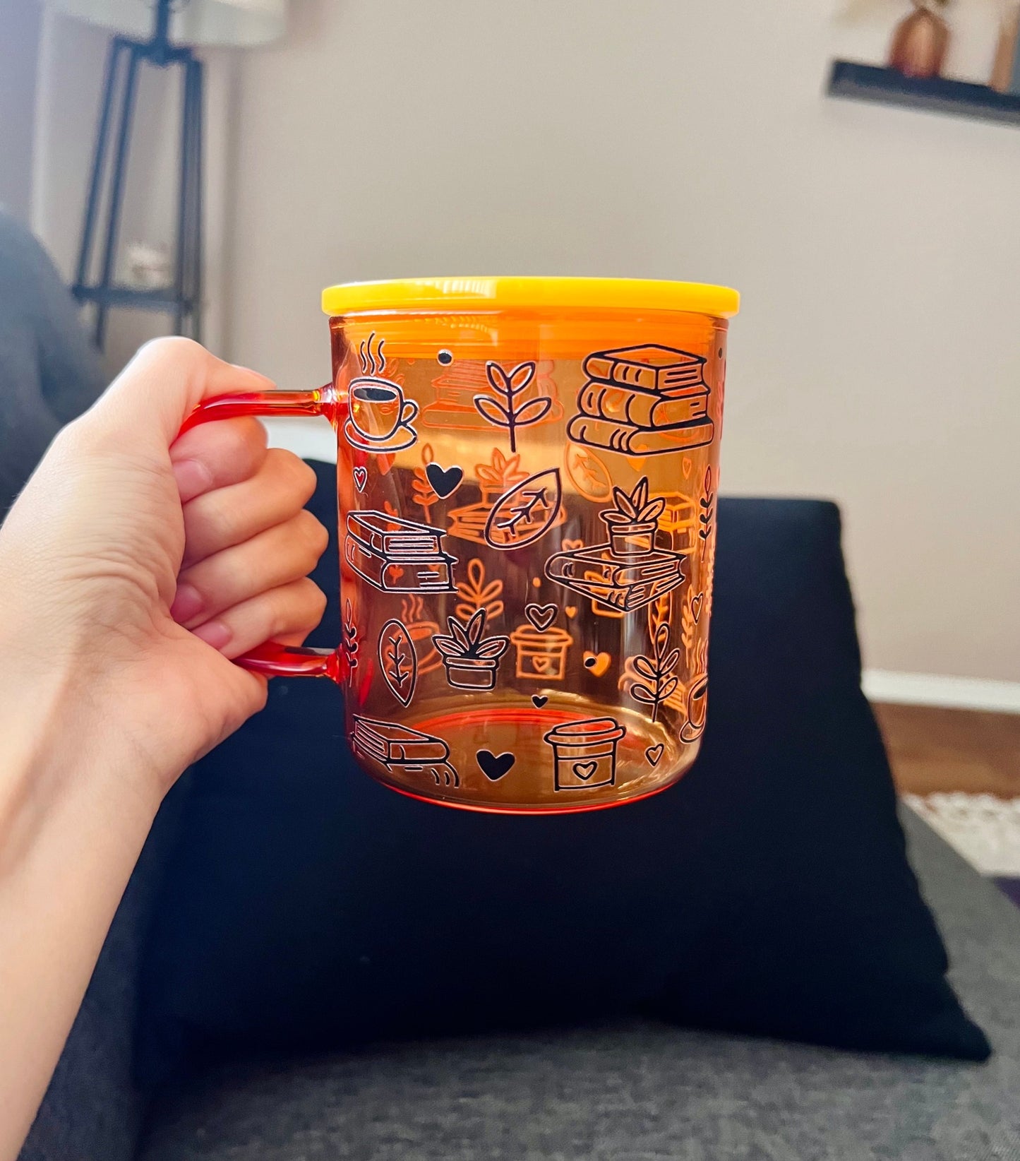 Orange Tint Booklover Cup