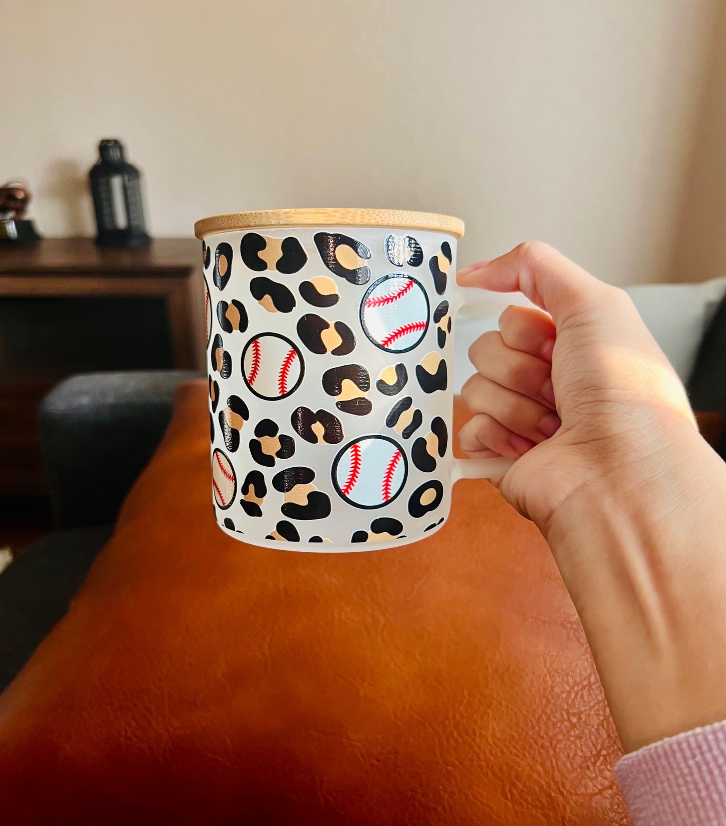 Baseball Cat Print Cup