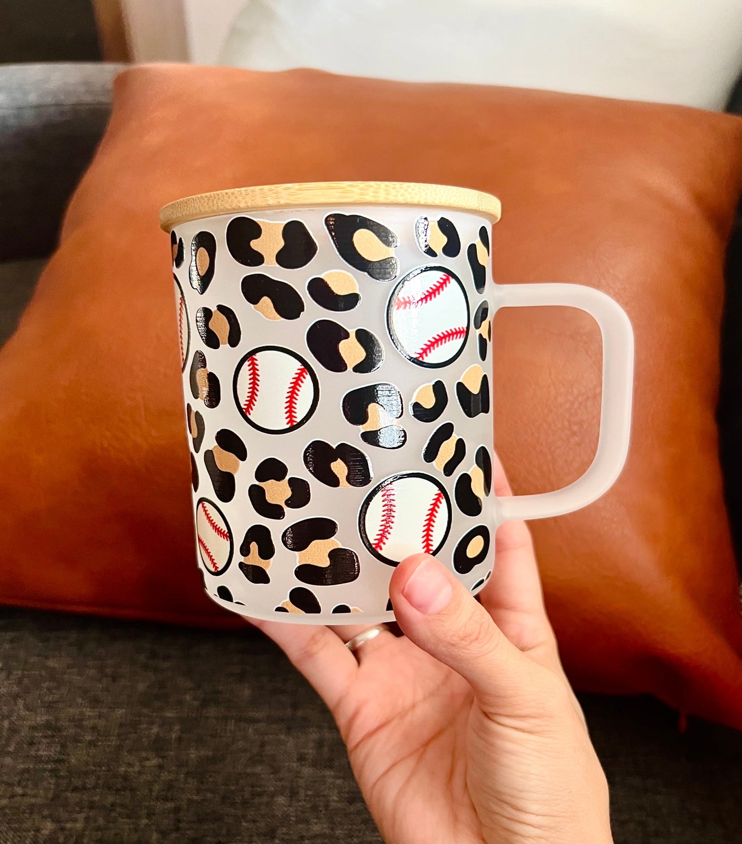 Baseball Cat Print Cup