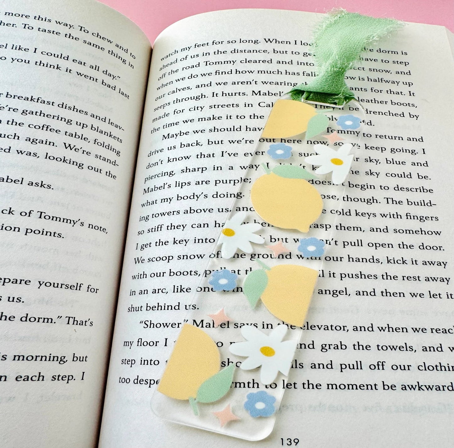 Lemon Floral Bookmark