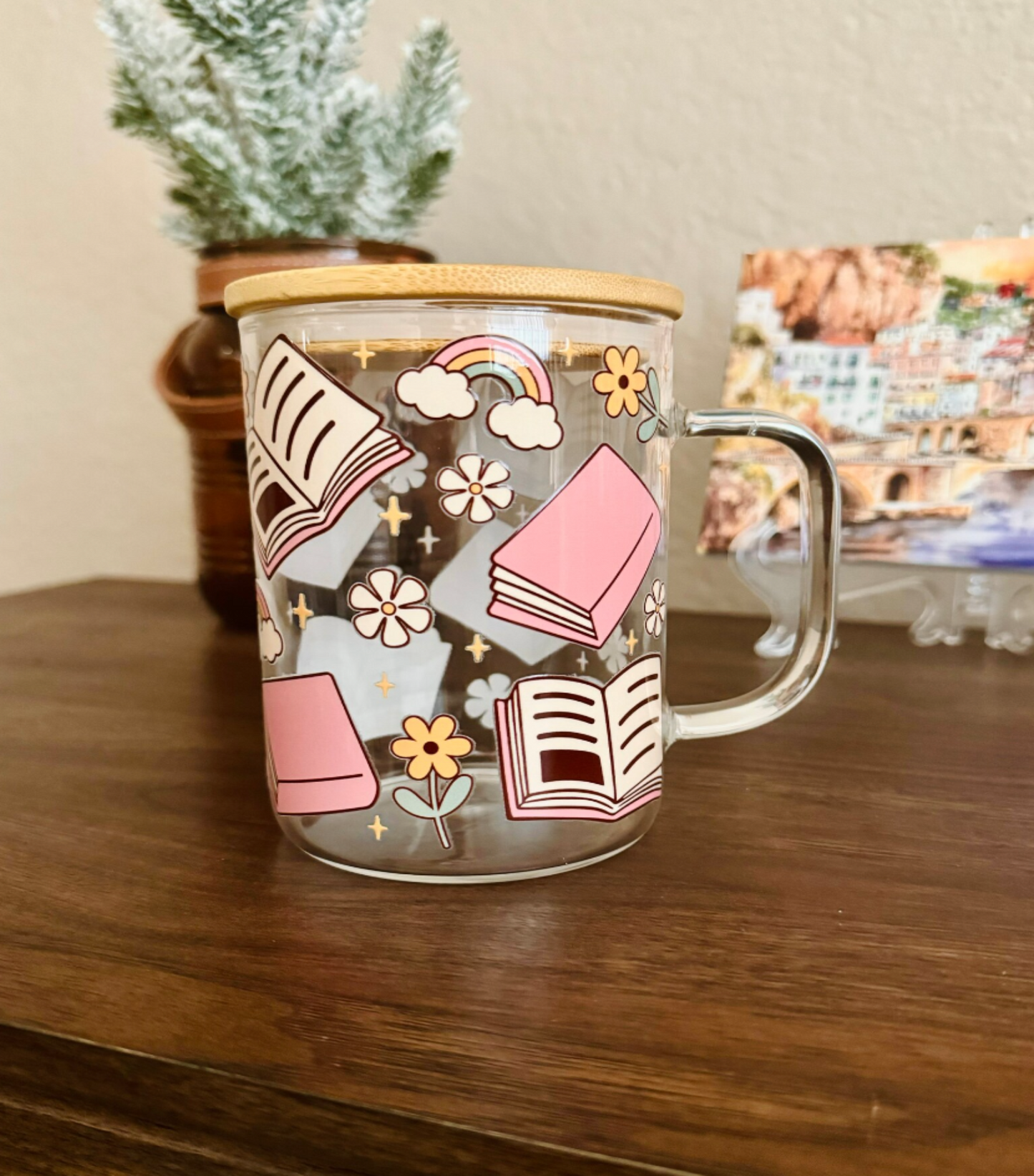 Pink Booklover Cup