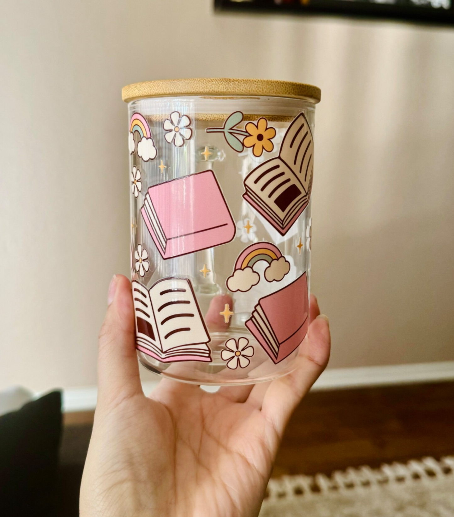 Pink Booklover Cup