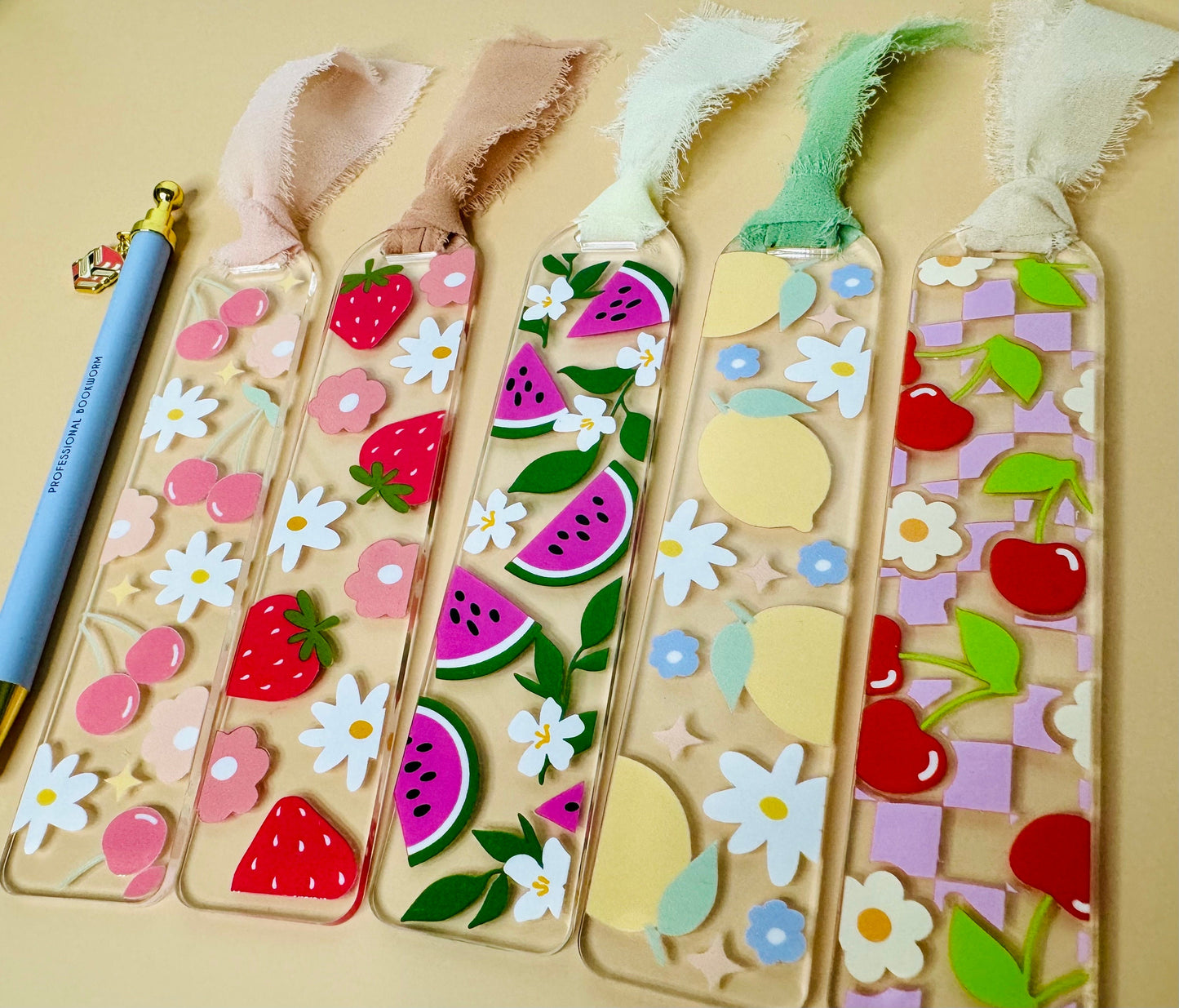 Pastel Cherry Bookmark