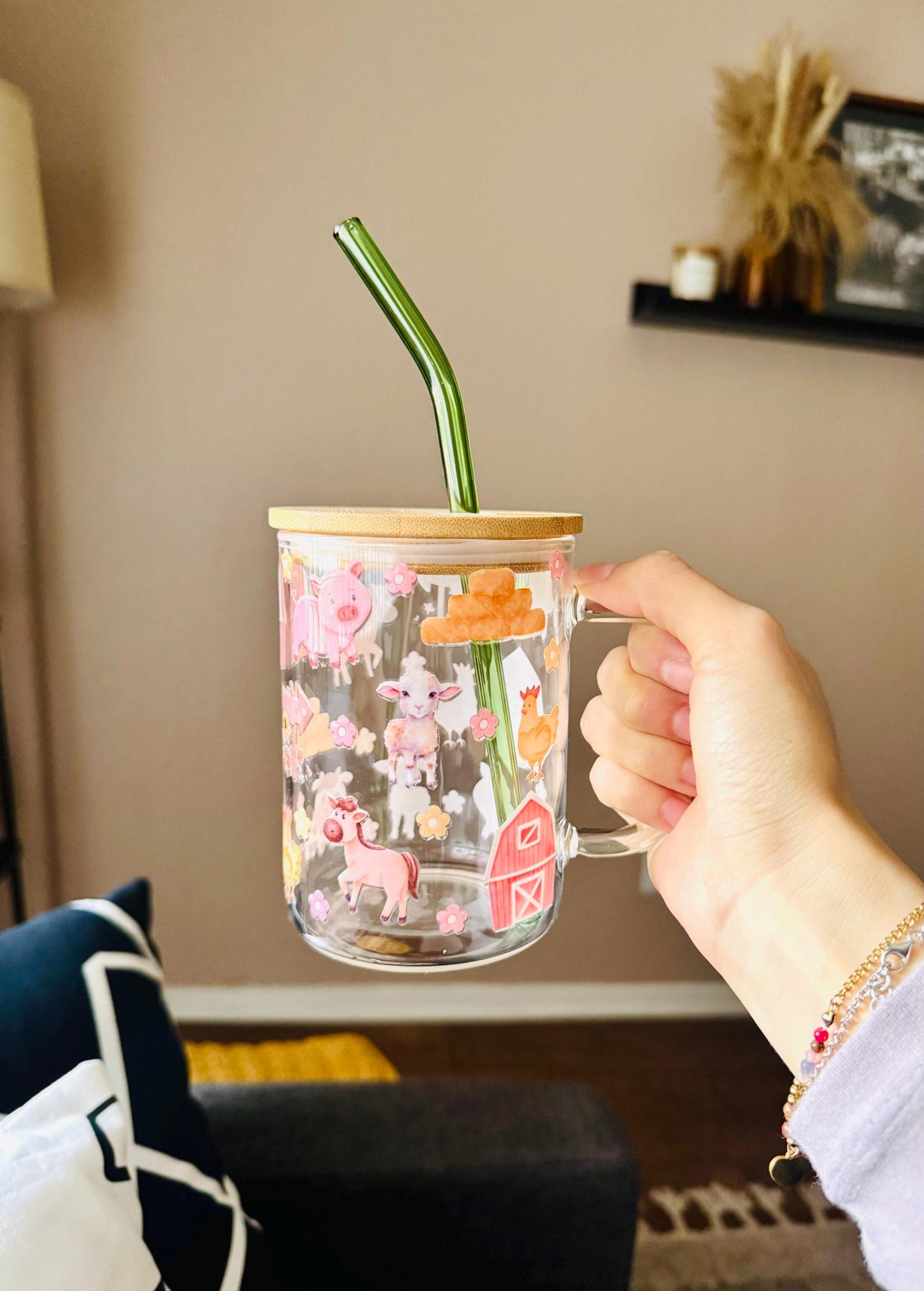 Farm Lover Glass Mug