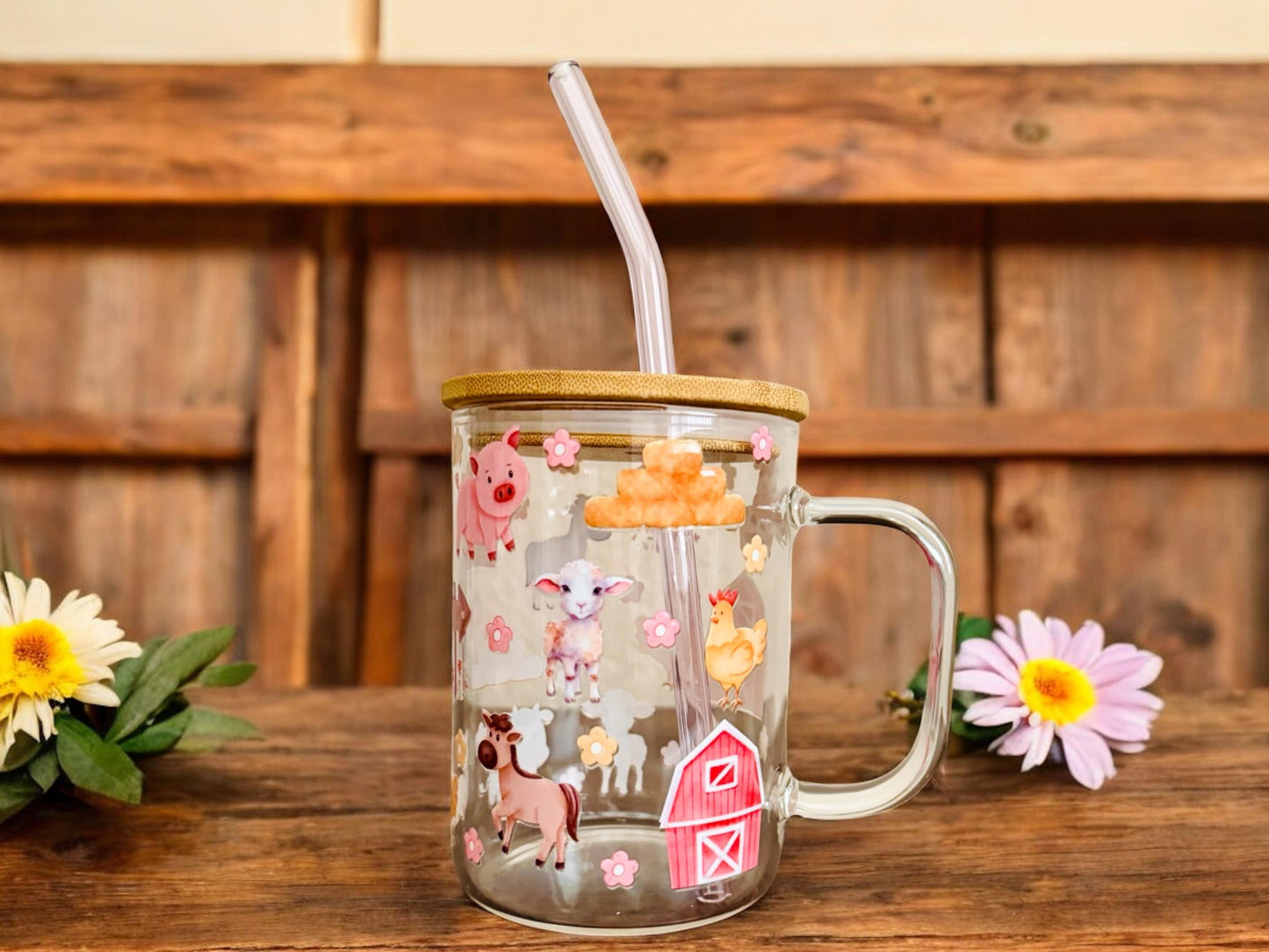 Farm Lover Glass Mug