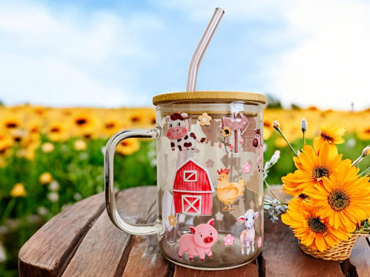 Farm Lover Glass Mug