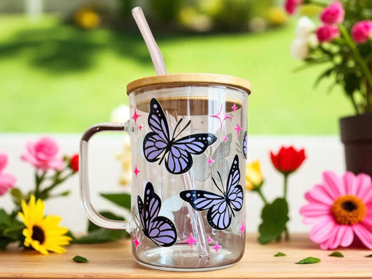 Butterfly Glass Mug